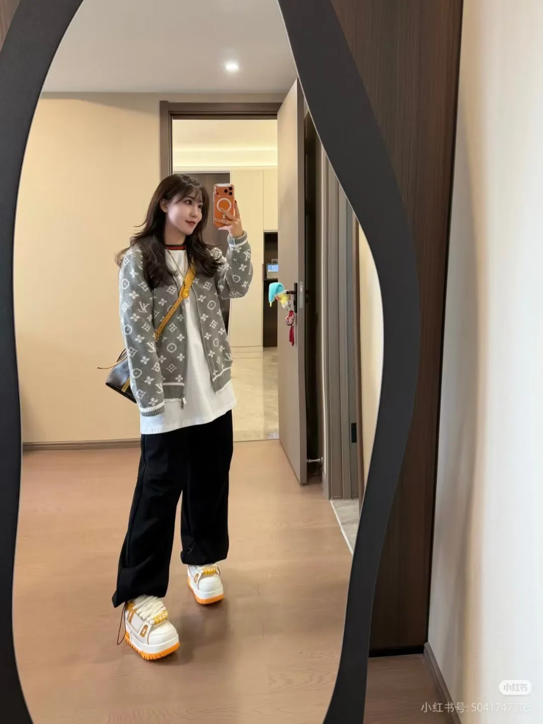 Louis Vuitton/Louis Vuitton all-over printed old flower logo jacquard zipper sweater jacket